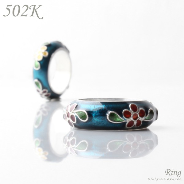 cloisonne silver ring