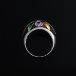 cloisonne silver ring