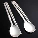 silver spoons and chopsticks