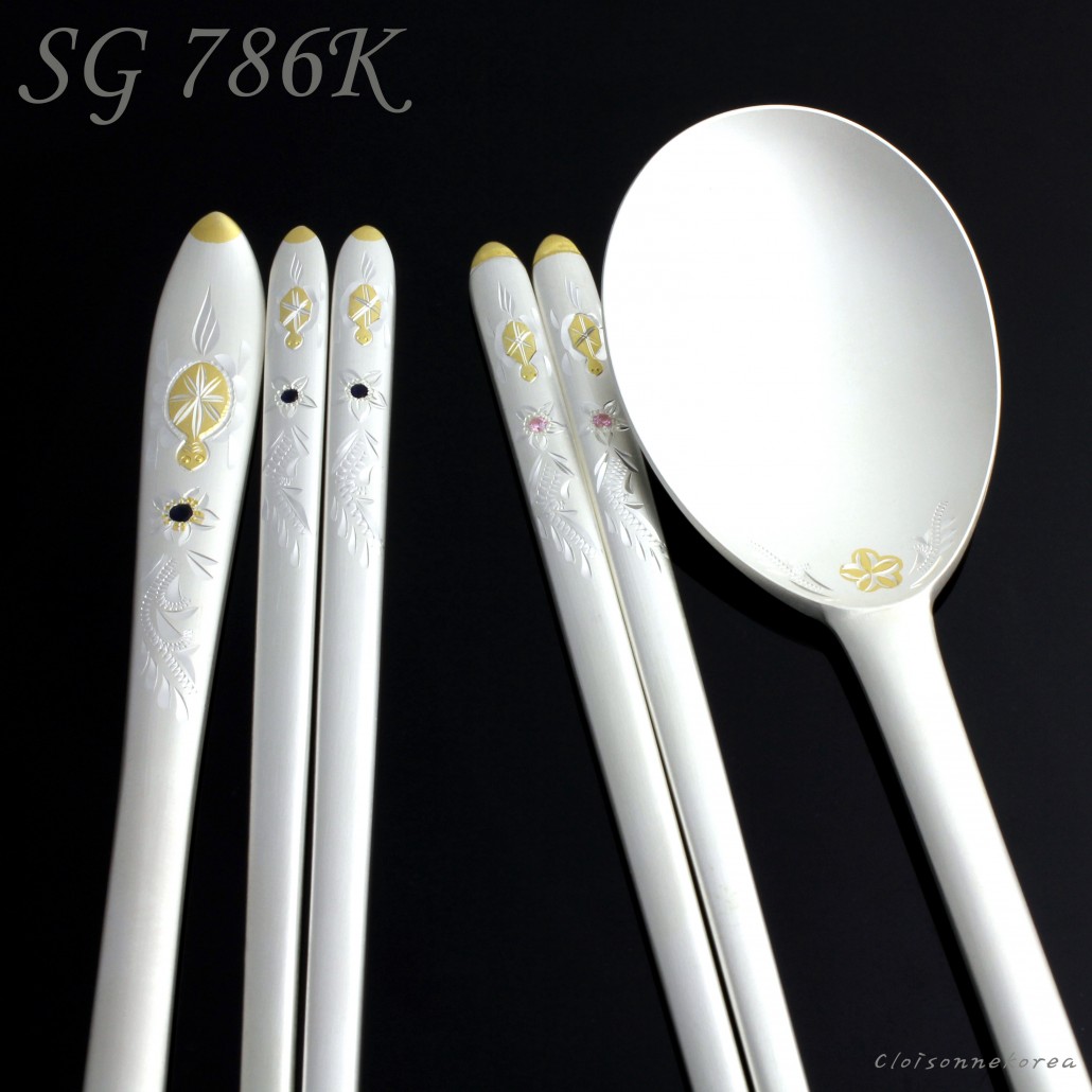 silver spoons and chopsticks