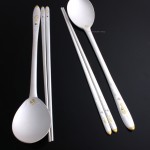 silver spoons and chopsticks