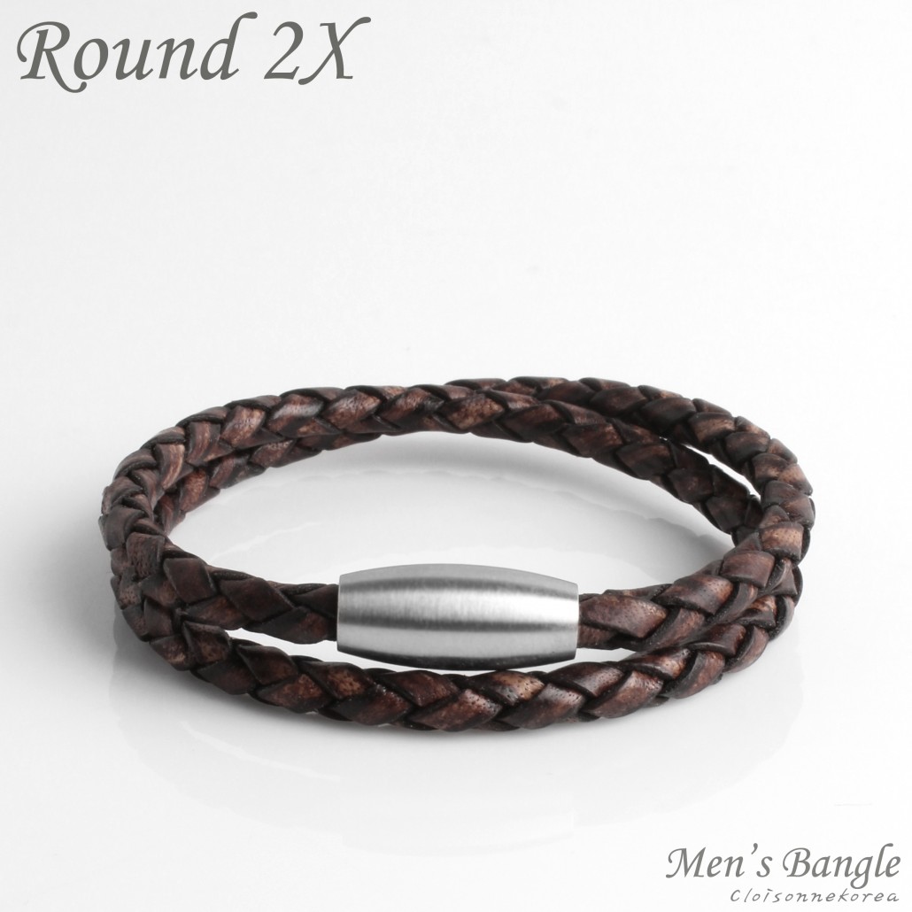 mens braided leather bracelet