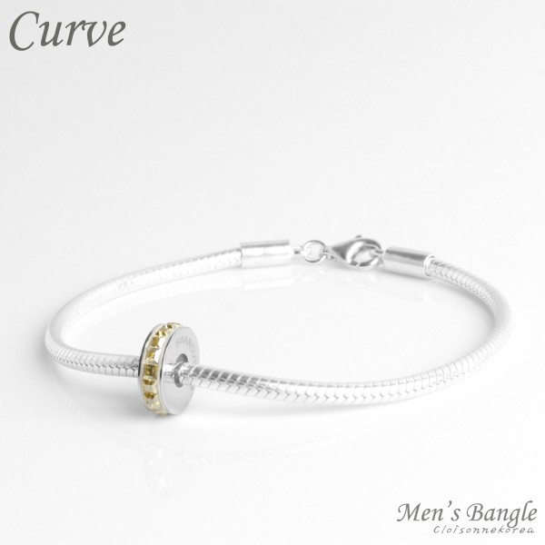 mens swarovski silver bracelet