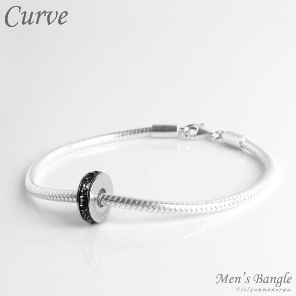 mens swarovski silver bracelet