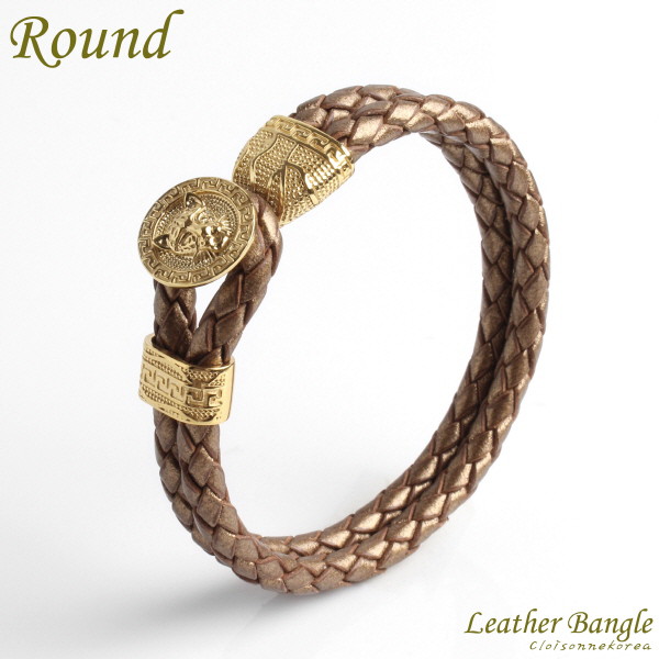 Tiger Braided Leather Bracelet